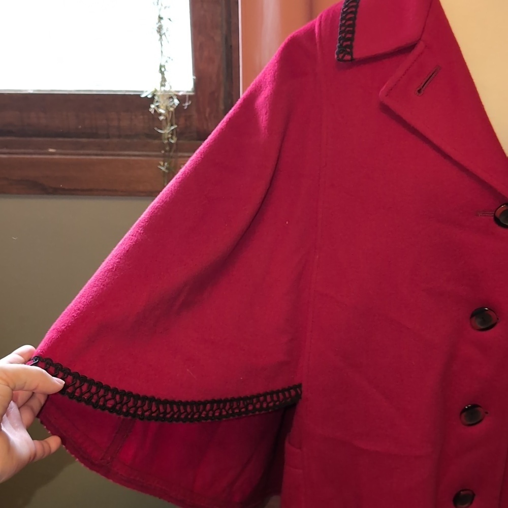 Fashion-Built by Rice Wool Cape Trench Coat - Picture 4 of 8